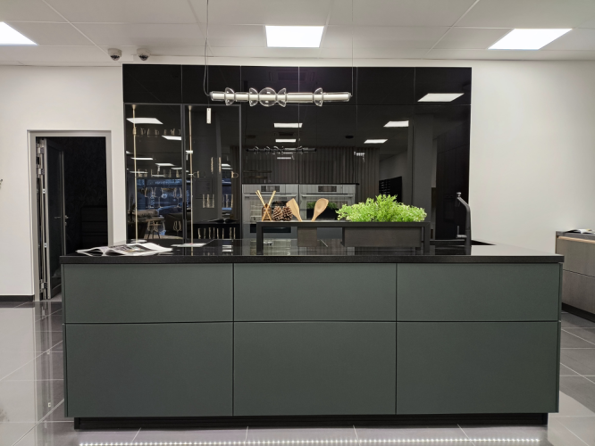 Ballerina Küchen - Kuchyňská sestava RESOPAL-PRO 31006 - černá super matná