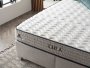 Upholstered bed CREA NEW with mattress - light gray