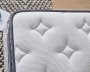 Čalouněná postel DELUXE s matrací - šedivá