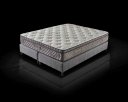 Čalouněná postel DELUXE s matrací - šedá