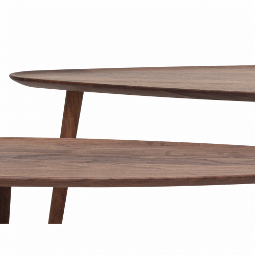 Konferenční stolek Malin s dřevěným podnožím