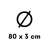 Ø80 x 3 cm