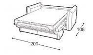 200 cm - sofa bed
