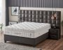 Čalouněná postel ELEGANCE s matrací - šedá
