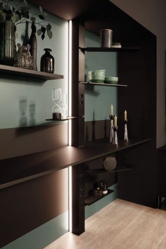 Ballerina Küchen - Kuchyňská sestava RESOPAL-PRO 31006 - černá super matná