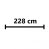 228 cm