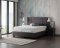 Upholstered bed ELEGANCE NEW with mattress - black