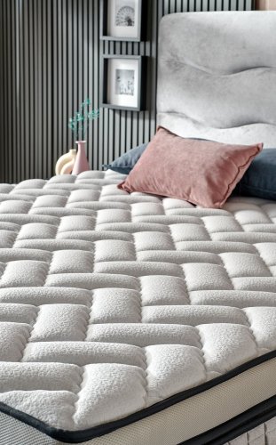 Čalouněná postel DREAM MODE NEW s matrací - světle šedá - Rozměr: 100 × 200 cm