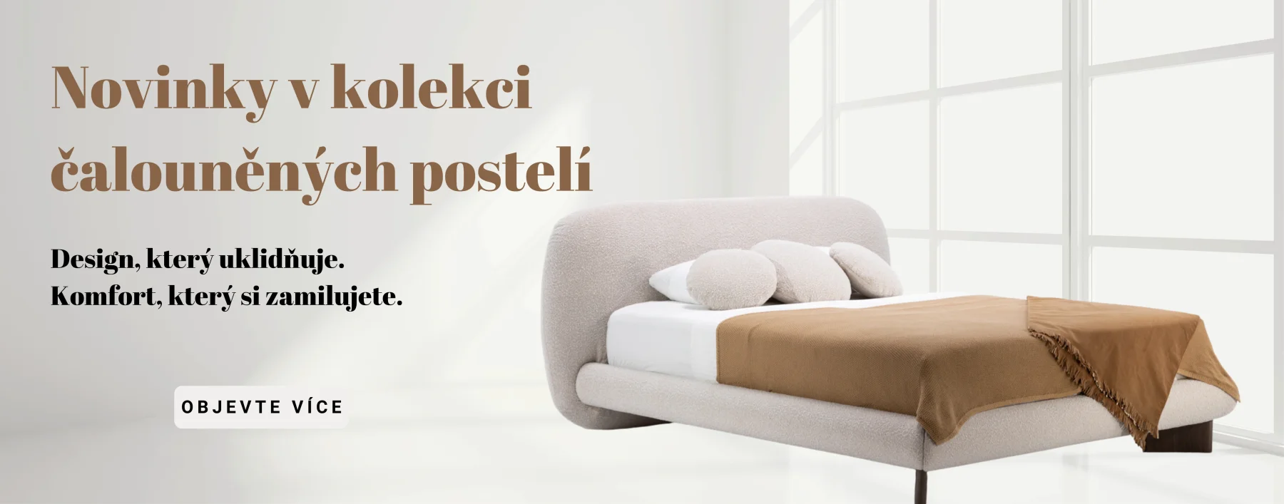 Novinky: čalouněné postele