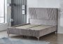 Čalouněná postel ELEGANCE NEW s matrací - světle šedá
