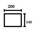 140 × 200 cm