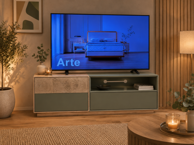 LOTTE WOAK – TV stolek z masivního dřeva