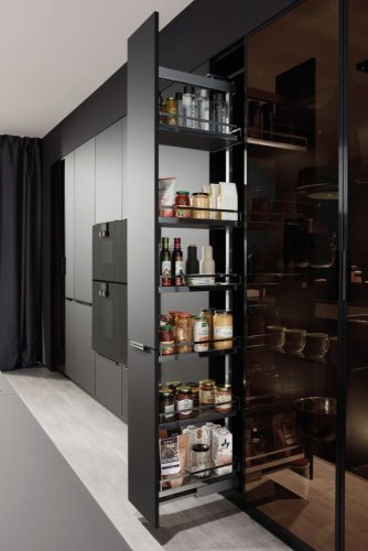 Ballerina Küchen - Kuchyňská sestava RESOPAL-PRO 31006 - černá super matná