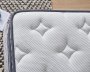 Čalouněná postel DELUXE s matrací - šedá