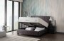 Upholstered bed ELEGANCE NEW with mattress - black