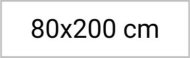 80 × 200 cm