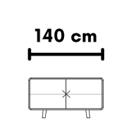140 x 47 x 75 cm - dvoje dveře