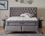 Čalouněná postel DELUXE s matrací - šedá
