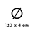 Ø120 x 4 cm