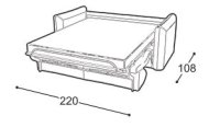 220 cm - lůžko