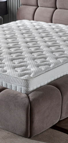 Čalouněná postel GLOBE s matrací - hnědá - Rozměr: 160 × 200 cm