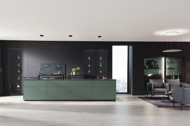 Ballerina Küchen - Kuchyňská sestava RESOPAL-PRO 31006 - černá super matná