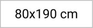 80 × 190 cm