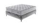 Čalouněná postel WAVE s matrací - šedá - Rozměr: 150 × 200 cm