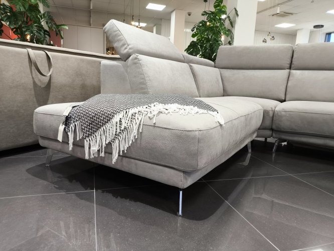 GMP - Rohová sedací souprava HYDE - látka C - světle šedá